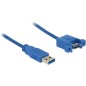 Delock Panel-mount USB-kabel 1m Blå Delock Panel-mount USB-kabel 1m Blå