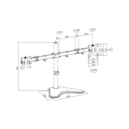 LogiLink Stativ til Monitor 13-32" - Ergonomisk Og Justerbar Vægmontering til Optimal Arbejdsplads Komfort