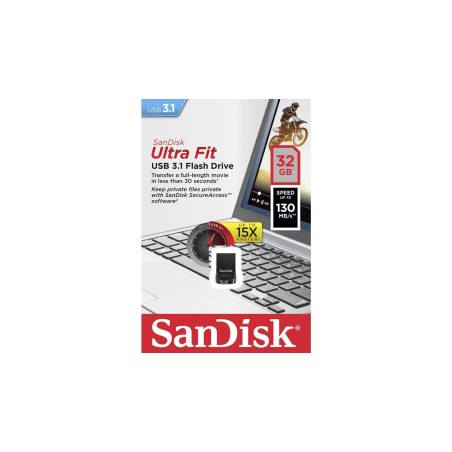 SanDisk Ultra Fit 32GB USB 3.1 - Hurtig, Kompakt og Pålidelig Lagerløsning!