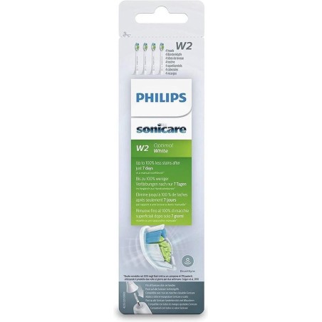 Philips Sonicare W HX6064 Optimal White Ekstra tandbørstehoved 4 Hvid