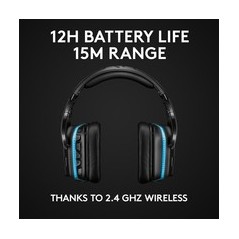 Logitech Gaming Headset G935 - Trådløs Headset i Sort og Blå | Ultimativ Lydoplevelse og Komfort