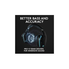 Logitech Gaming Headset G935 - Trådløs Headset i Sort og Blå | Ultimativ Lydoplevelse og Komfort