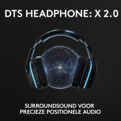 Logitech Gaming Headset G935 - Trådløs Headset i Sort og Blå | Ultimativ Lydoplevelse og Komfort