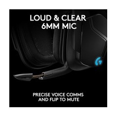Logitech Gaming Headset G935 - Trådløs Headset i Sort og Blå | Ultimativ Lydoplevelse og Komfort