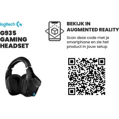 Logitech Gaming Headset G935 - Trådløs Headset i Sort og Blå | Ultimativ Lydoplevelse og Komfort