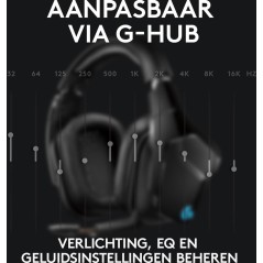 Logitech Gaming Headset G935 - Trådløs Headset i Sort og Blå | Ultimativ Lydoplevelse og Komfort
