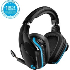 Logitech Gaming Headset G935 - Trådløs Headset i Sort og Blå | Ultimativ Lydoplevelse og Komfort