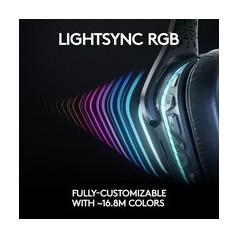 Logitech Gaming Headset G935 - Trådløs Headset i Sort og Blå | Ultimativ Lydoplevelse og Komfort