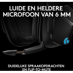 Logitech Gaming Headset G935 - Trådløs Headset i Sort og Blå | Ultimativ Lydoplevelse og Komfort