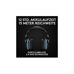 Logitech Gaming Headset G935 - Trådløs Headset i Sort og Blå | Ultimativ Lydoplevelse og Komfort