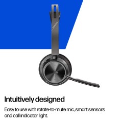 HP Poly Voyager Focus 2-M Trådløse Høretelefoner - Sort | Kvalitet, Komfort og Klare Lydoplevelser