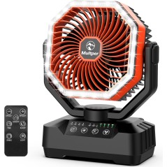 Multper 20000mAh Campingventilator med Fjernbetjening & LED HY-8805B