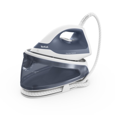 Tefal Express Optimal SV4110E0 Dampstrygejern 2400W - Effektiv, Hurtig og Præcis Strygning i Blå/Hvid