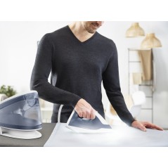 Tefal Express Optimal SV4110E0 Dampstrygejern 2400W Blå Hvid