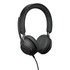 Jabra Evolve2 40 SE MS Stereo Kablet Høretelefoner - Sort | Optimeret Komfort & Lydkvalitet