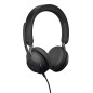Jabra Evolve2 40 SE MS Stereo Kablet Høretelefoner Sort Jabra Evolve2 40 SE MS Stereo Kablet Høretelefoner Sort