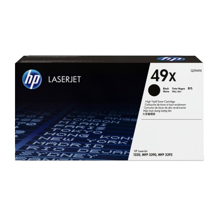 HP 49X Sort Toner Q5949X - 6000 Sider - Kvalitet & Holdbarhed til Dit Laserprinter!