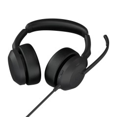 Jabra Evolve2 50 UC Stereo Kablet Høretelefoner - Premium Lydkvalitet i Sort | Varenummer: 5706991034080