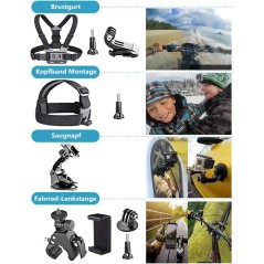 GoPro 70-in-1 Action Camera Accessory Kit – Hero 13/12/11/10/9, DJI, Insta360 – compatible accessory