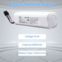 Dreame D9/F9/L10 Pro/S10/S20/X10/X20 & Xiaomi Mijia 1T 5600mAh Replacement Battery 14.4V – compatible accessory