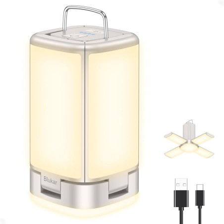 Blukar LED Campinglampe 116 LED – 7 lystilstande, USB-C genopladelig