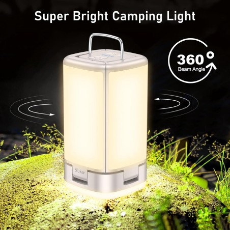 Blukar LED Campinglampe 116 LED – 7 lystilstande, USB-C genopladelig