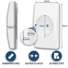 Hoffenbach 4-pak vægbeskyttelsespuder til babygitter og trappegitter