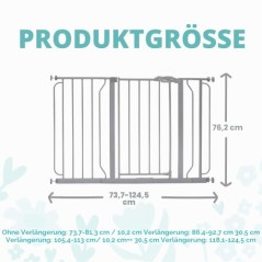 Regalo Extra Wide Safety Gate for Door and Stairs – White, 73.6–122 cm
