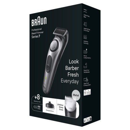 Braun BeardTrimmer 7 BT 7420 Batteri 40 2 cm Grå