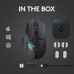 Logitech Gaming Mouse G502 (Hero) - Optisk Trådløs Spilmus i Sort | Fantastisk Præcision & Komfort