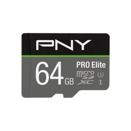 PNY PRO Elite microSDXC 64GB 100MB/s - Hurtig, Pålidelig og Perfekt til Videooptagelse!