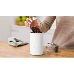 Bosch TSM6A011W Kaffemølle 180W Hvid – Få Friskmalet Kaffe Hjemme!