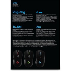 Logitech Gaming Mouse G403 HERO - Optisk, Kabling, Sort | Præcision, Ydeevne & Komfort!