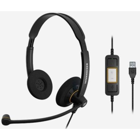 Sennheiser SC60 USB Lync Bin Headset - Premium Lyd & Komfort - 504547