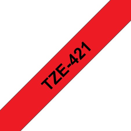 Brother Tape Black on Red 9mm