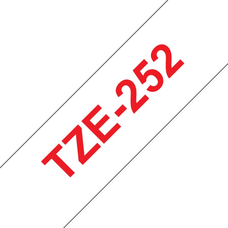 Brother Tape Red on White 24mm Brother Tape Red on White 24mm