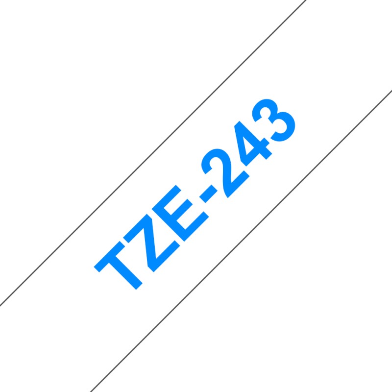 Brother Tape Blue on White 18mm Brother Tape Blue on White 18mm