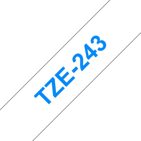 Brother Tape Blue on White 18mm