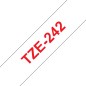 Brother Tape Red on White 18mm Brother Tape Red on White 18mm