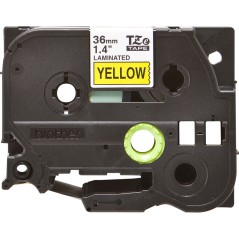Brother LABEL 36MM BLACK N YELLOW8M