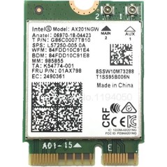 Intel Wi-Fi 6 AX201 Netværksadapter Trådløs Grå
