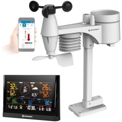 Bresser WLAN Comfort Weather Station – 7-in-1 Pro Sensor, 5.7" Colour Display, WiFi