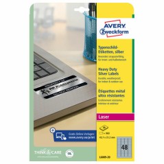 Avery Heavy Duty Labels Silver