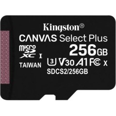 Kingston Canvas Select Plus microSDXC 256GB 100MB/s - Hurtig, Pålidelig og Stor Lagring til Dine Behov!
