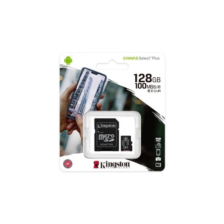 Kingston Canvas Select Plus microSDXC 128GB - Højhastigheds 100MB/s - Optimal lagerløsning!