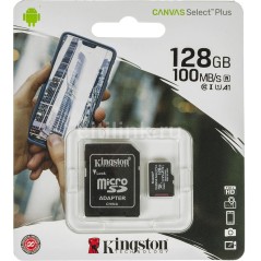 Kingston Canvas Select Plus microSDXC 128GB - Højhastigheds 100MB/s - Optimal lagerløsning!