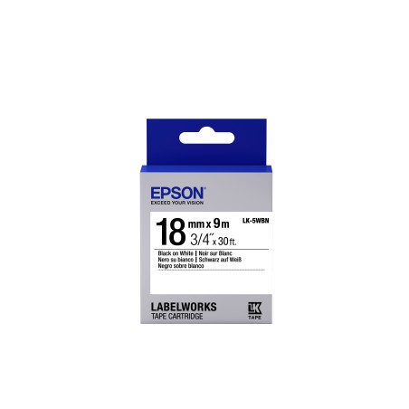 Epson TAPE - LK5WBN STD BLKWHT 189