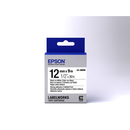 Epson TAPE - LK4WBW STRNG ADH BLK