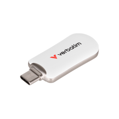 Verbatim Plectra 256GB USB 3.2 Gen 1 USB-C USB Stick - Hvid | Hurtig og Pålidelig Lagring