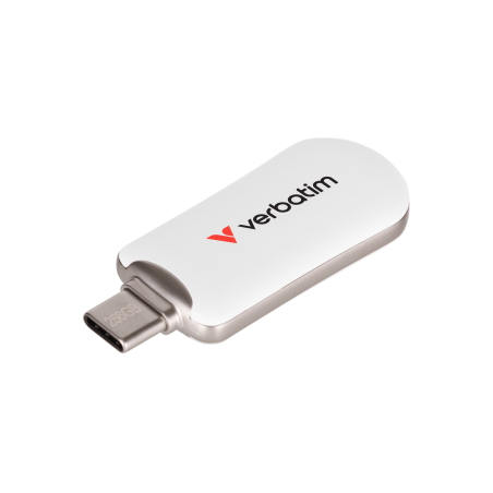 Verbatim Plectra 256GB USB 3.2 Gen 1 USB-C USB Stick - Hvid | Hurtig og Pålidelig Lagring